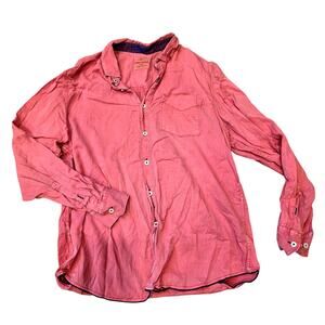 EUC Tommy Bahamas coral cotton blend button up sz L